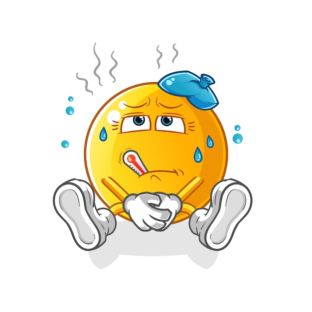 Emoticon sick illustration