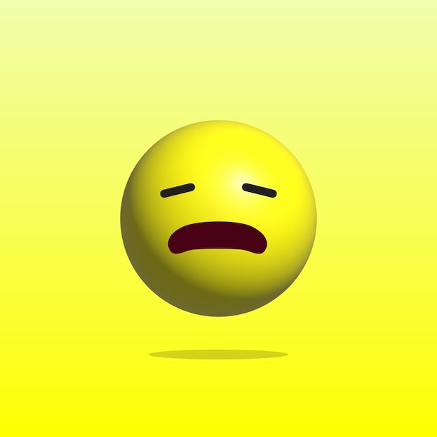 Emoticon triste cartone animato 3d