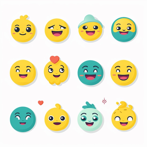 emoticon vector face symbol sign icon expression collection yellow happy emotion smile i