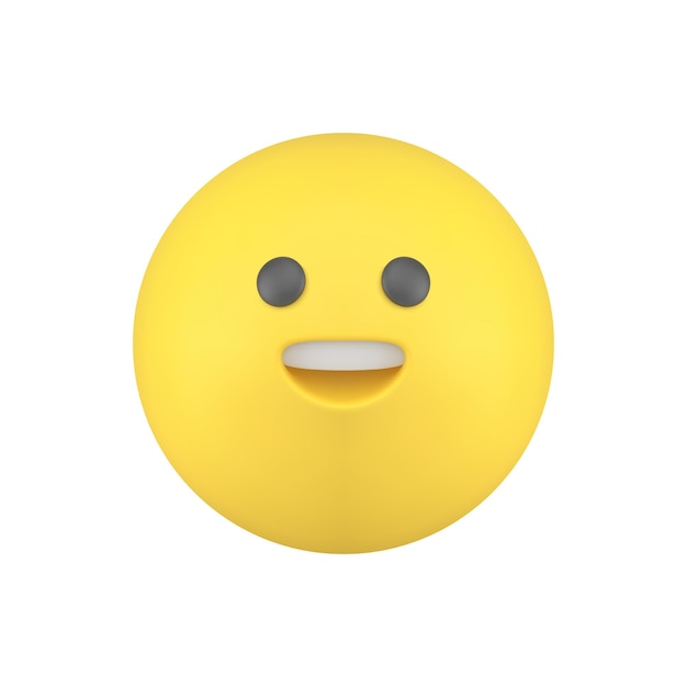 Vector emoticon yellow smiley flying happy circle head laughing character 3d icon realistic vector