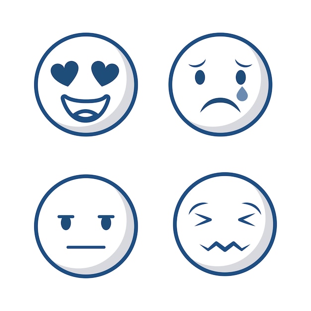 Emoticons gezichten pictogram