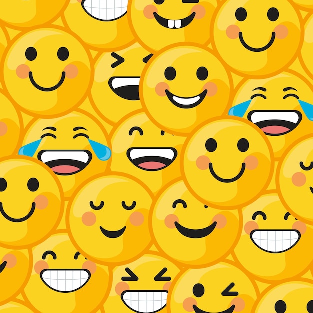 Emoticons lachend patroon