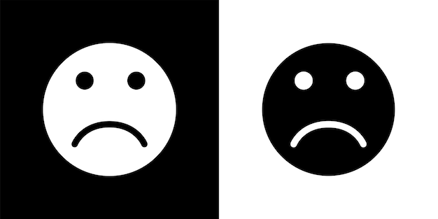 Emotie gezichten Droevig gezicht Icon droevige emoji