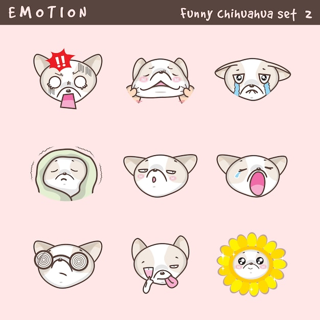 emotion Funny chihuahua set 2