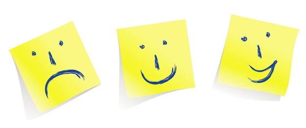 Emotional faces D memory yellow pages vector