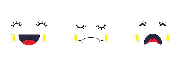 Emotional faces vector