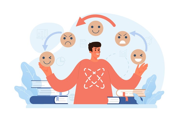 Vector emotional intelligence emotion balance and control skill eq development