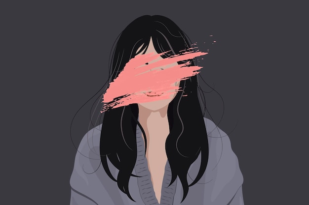 Emotionele stress achtergrond vrouwelijke illustratie ontwerp vector