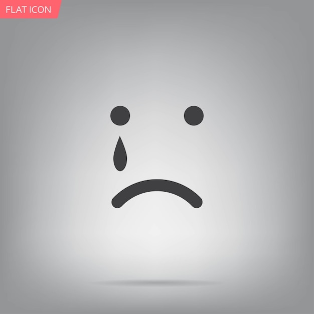 Emotions symbol joy sadness tears vector illustration on a gray background Eps 10