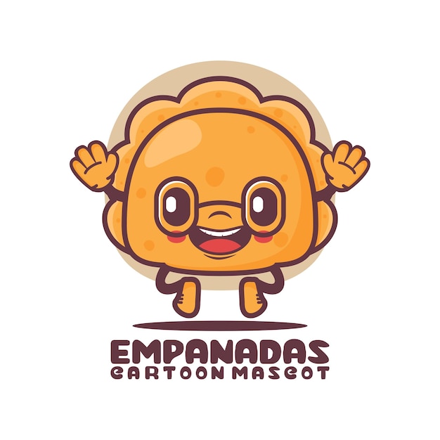 Empanadas 만화 마스코트 음식 벡터 일러스트 레이 션