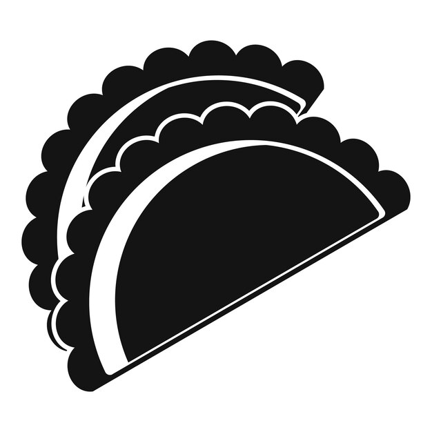 Vettore iconica di empanadas de pollo illustrazione semplice dell'icona vettoriale di empanada de pollo per il web