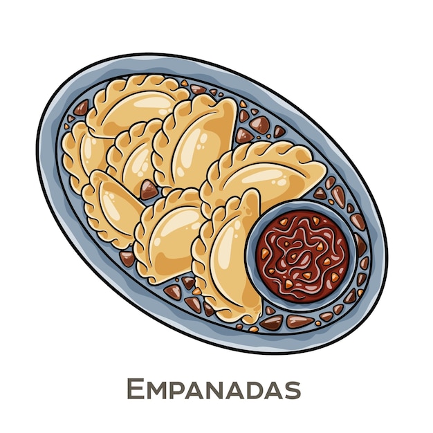 エンパナダス (Empanadas) は,肉のチーズなどの美味しい材料で満たされた美味しい伝統的なスペインのペーストです.