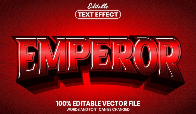 Emperor text, font style editable text effect