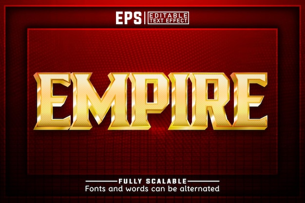 EMPIRE 3d Bewerkbare tekst-effect