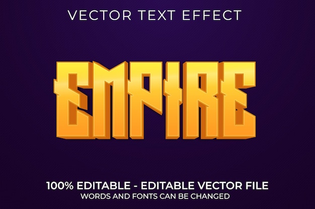 Редактируемый текстовый эффект empire 3d