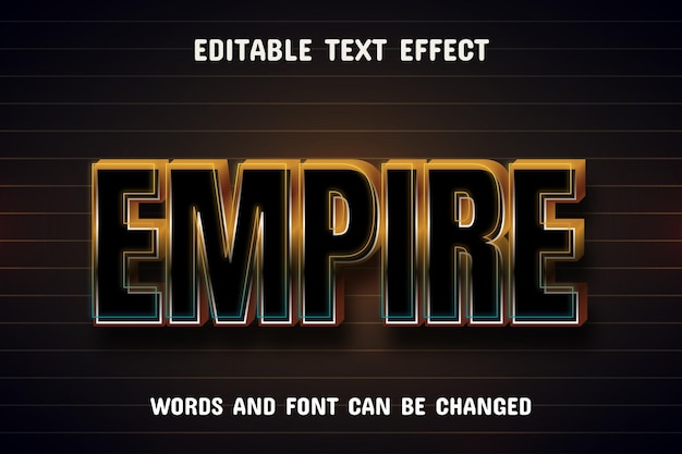 Empire 3d text effect