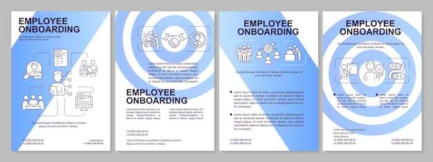 Employee adaptation blue brochure template