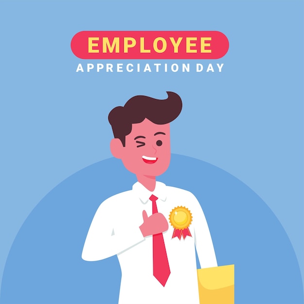 Vector employee appreciation day poster template