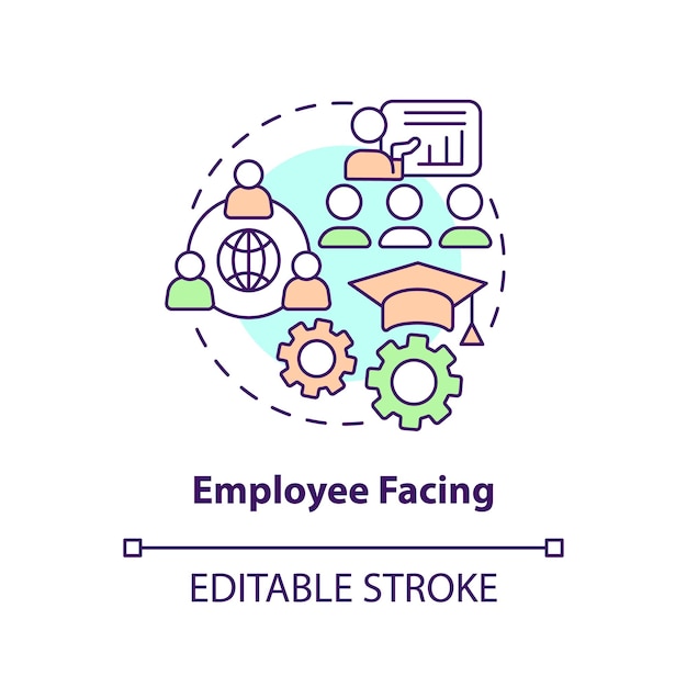 Employee facing concept icon