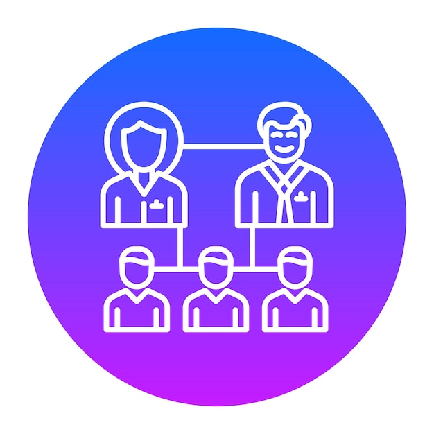 Employee Hierarchy Vector Illustration