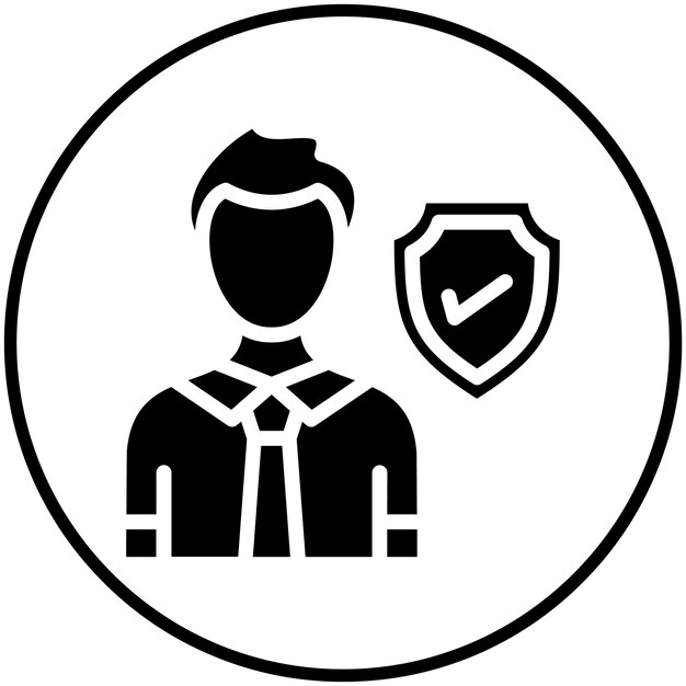 Employee Insurance vector icoontje illustratie van Business en Office icoonset