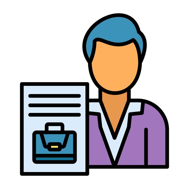 Employee Male Flat Illustration