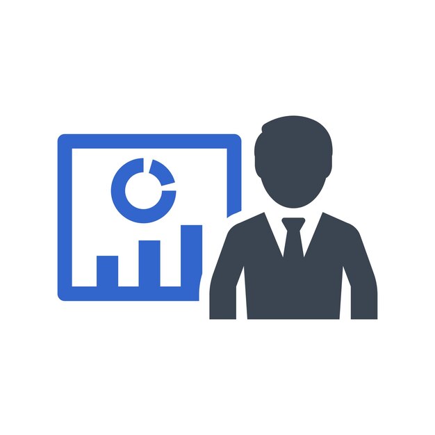 Vector employee performance report icon