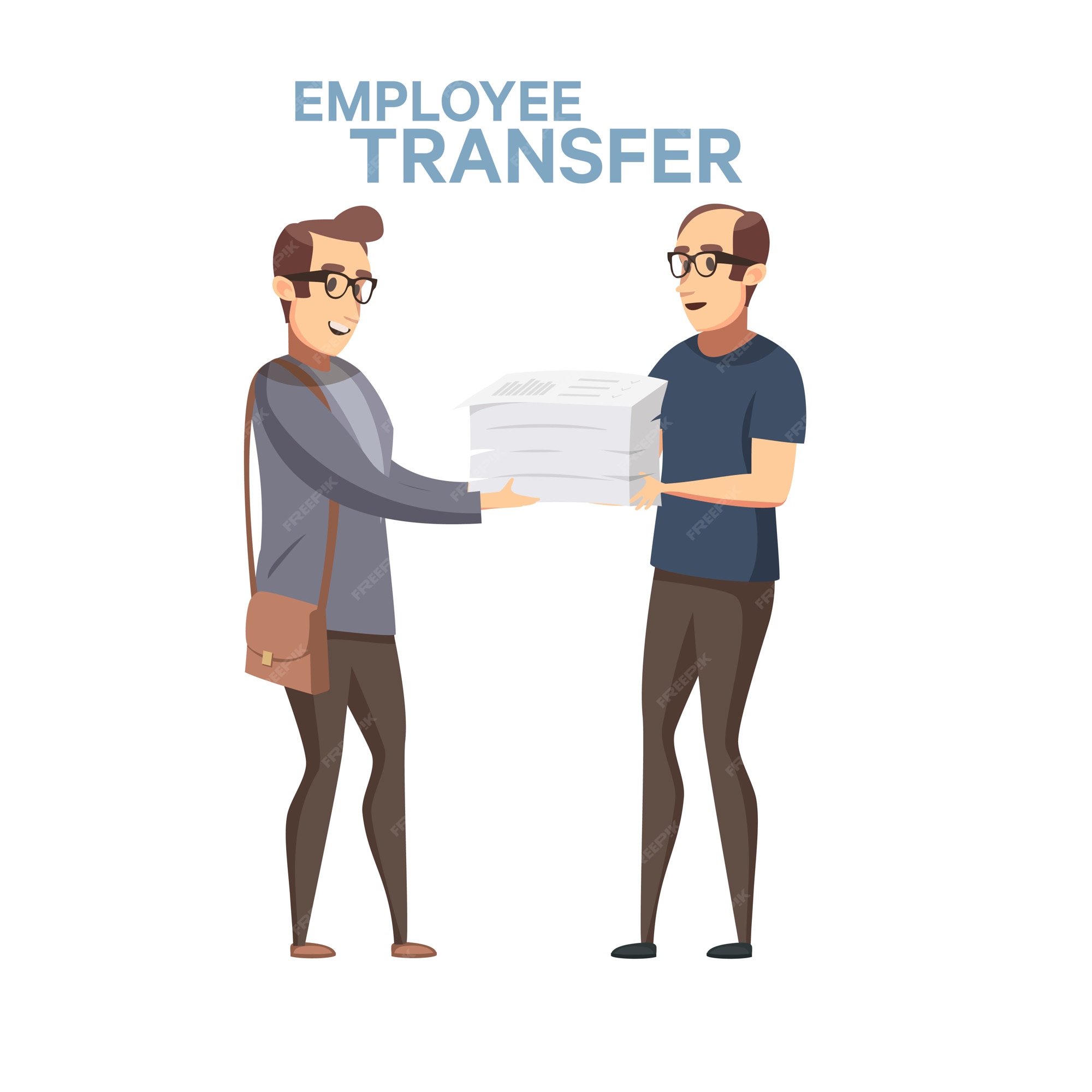 Premium Vector  Employee replacement. worker turnover stock illustration  in flat cartoon style. boss or manager transfer of employee to another  workplace, job rotation. unfair dismissal in business.