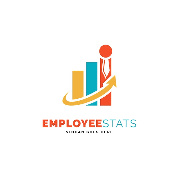 Employee Statistics Chart Logo Vector Icon Illustration