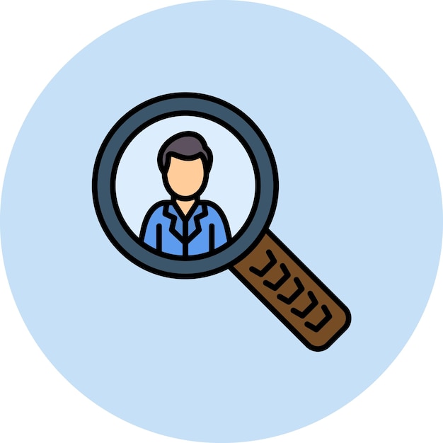 Employees Search Flat Illustration