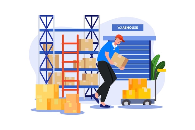 Employees working in the warehouse