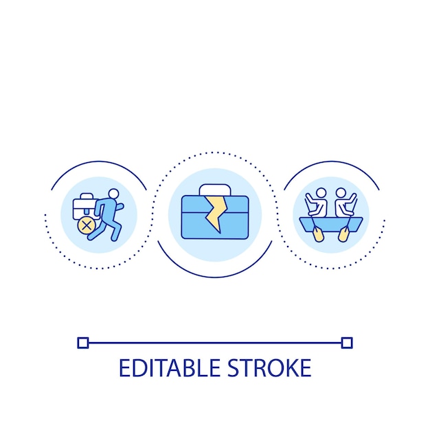 Employment problem loop concept icon