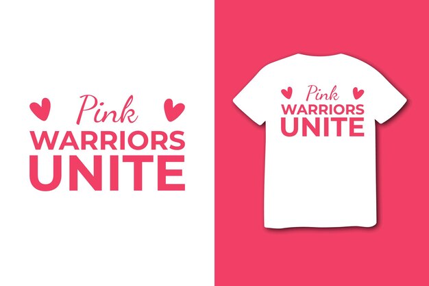 Vettore empowering breast cancer awareness t-shirt con messaggi di ispirazione tipografia t-shirt design
