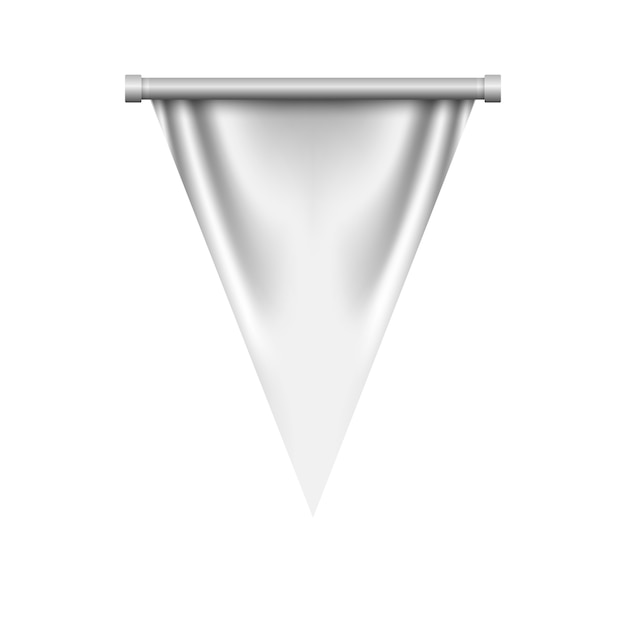 Vector empty 3d pennant illustration