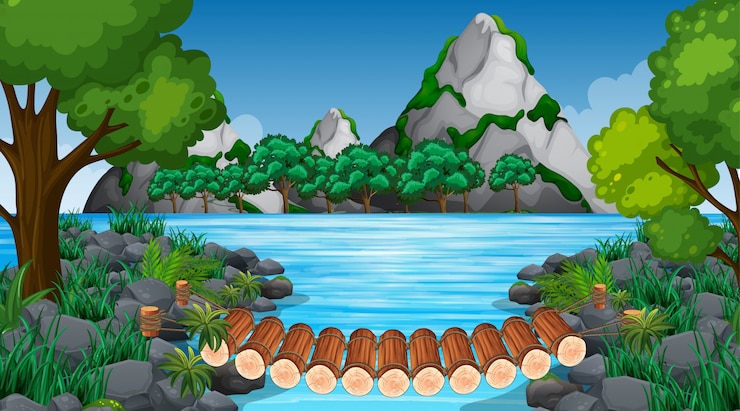 Vector empty background nature scenery