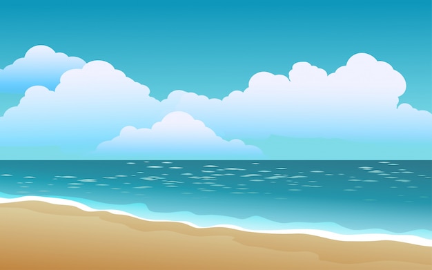 empty beach at sunny day