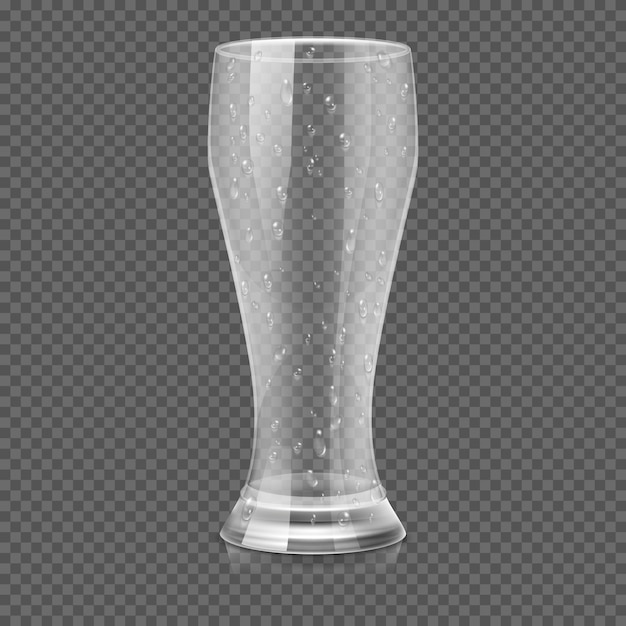 Empty beer glass cup