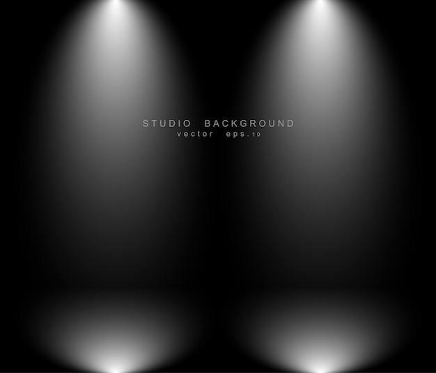 Vector empty black gradient studio room background backdrop light inte