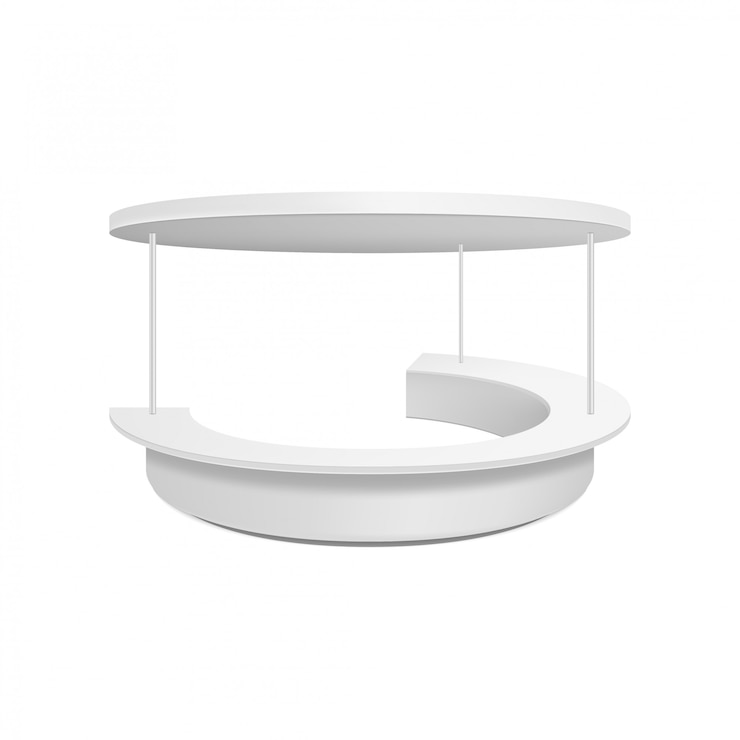 Vector empty blank retail stand. illustration isolated. graphic concept for your design
