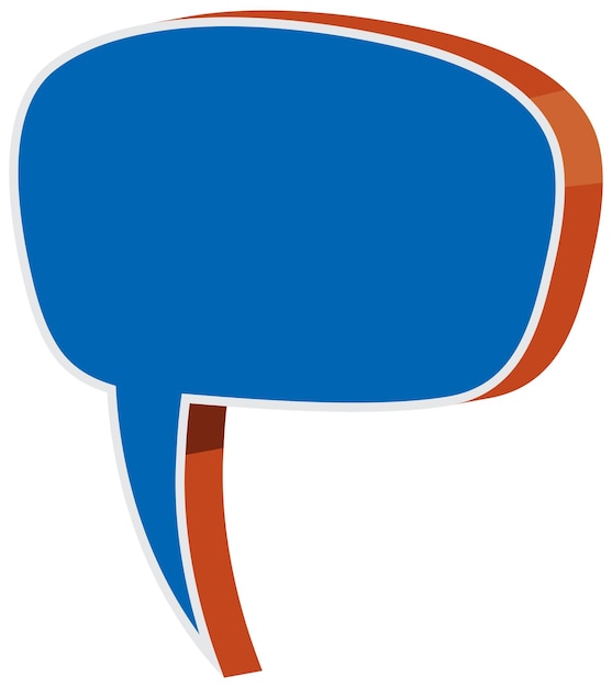 Vector empty blue speech bubble template