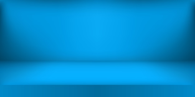 empty blue studio. room background, product display with copy space for display of content.