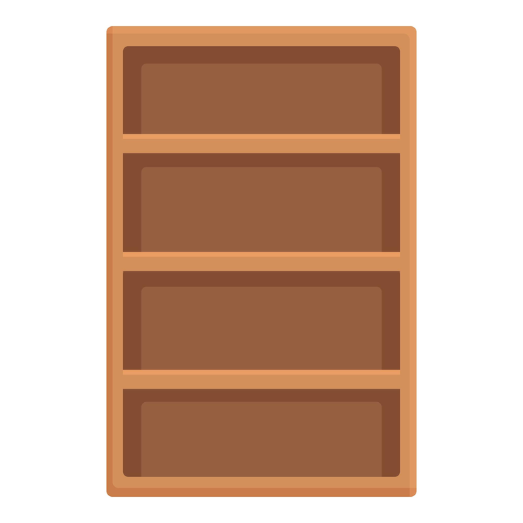 Vector empty book drawer icon cartoon vector discount furniture store