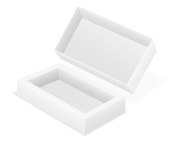 Empty cardboard box packaging blank template