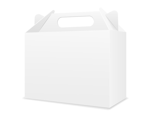 Empty cardboard box packaging blank template