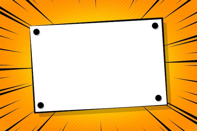 Vector empty comic frame background template