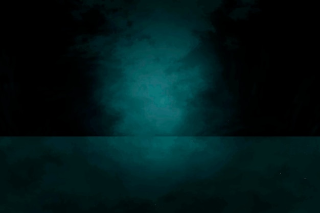 Vector empty dark room grunge blue background.