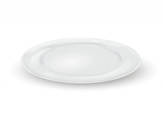 Vector empty dinner plate