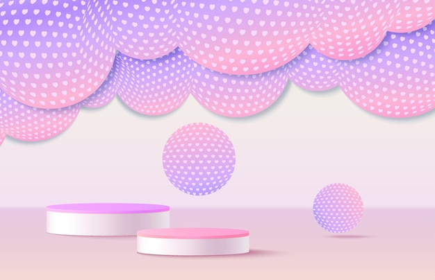 Premium Vector | Empty display scene presentation for product placement