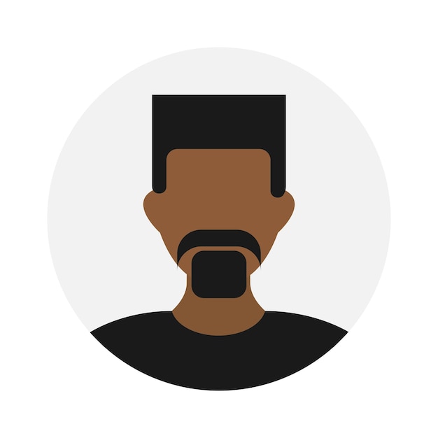 empty face icon avatar with beard and hair vector illustration