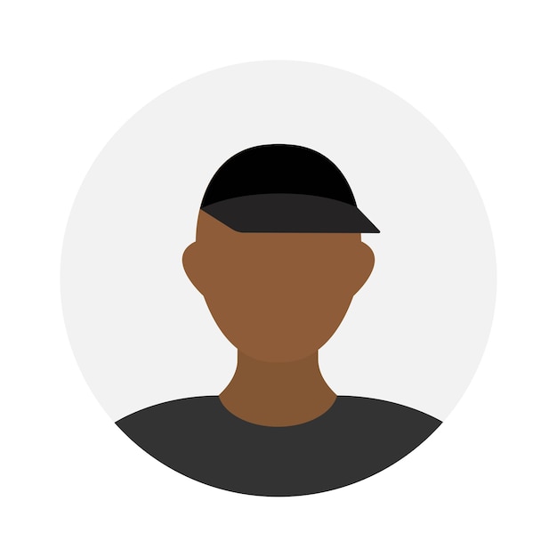 Vector empty face icon avatar with cap vector illustration